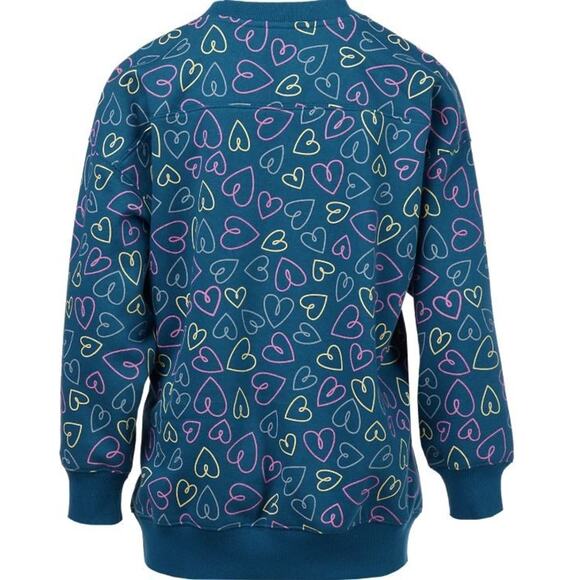 BCG Girls Lifestyle Cotton Fleece Oversize Sweatshirt in Legion Heart Cluster LG - Picture 2 of 5